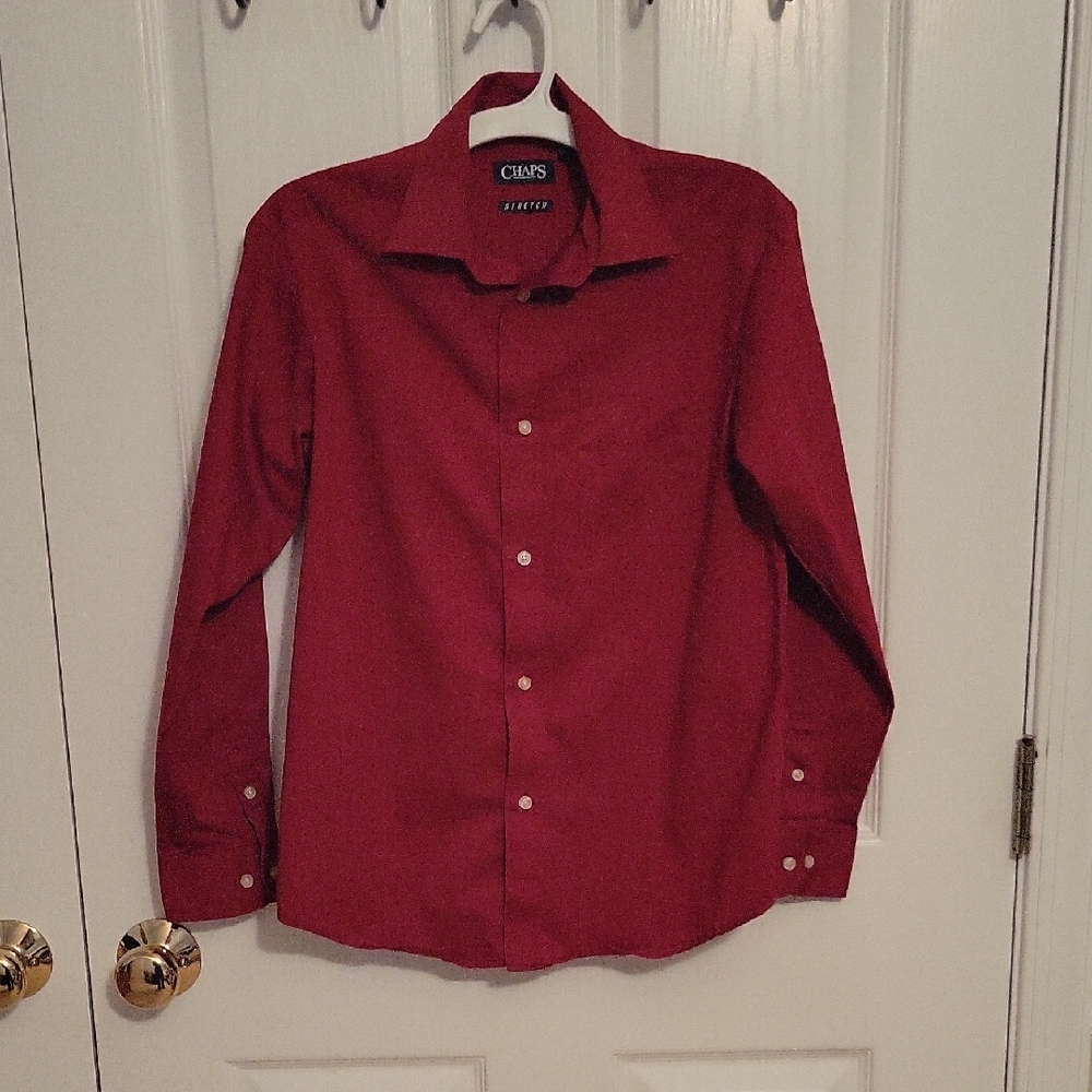 Chaps Boy's Deep Red Dress Shirt